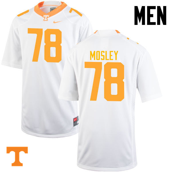 Men #78 Charles Mosley Tennessee Volunteers College Football Jerseys-White - Click Image to Close